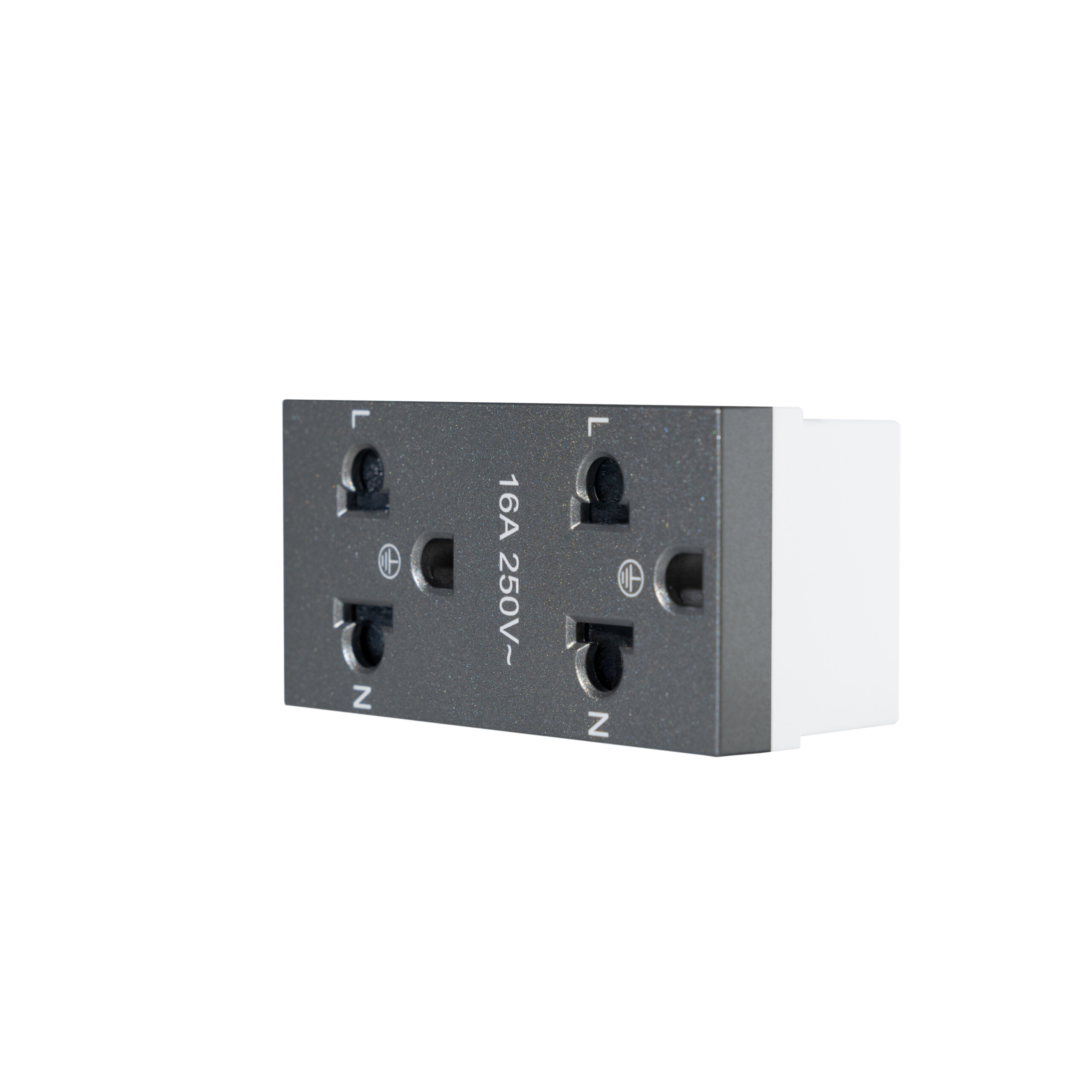 SIM51A-102L-GR เต้ารับปลั๊กคู่ 3 รู ขนาด 72มม. - Image 5