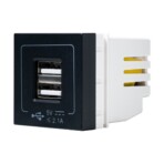 เต้ารับปลั๊กUSB 1 ช่อง 2 พอร์ต ขนาด 36มม.