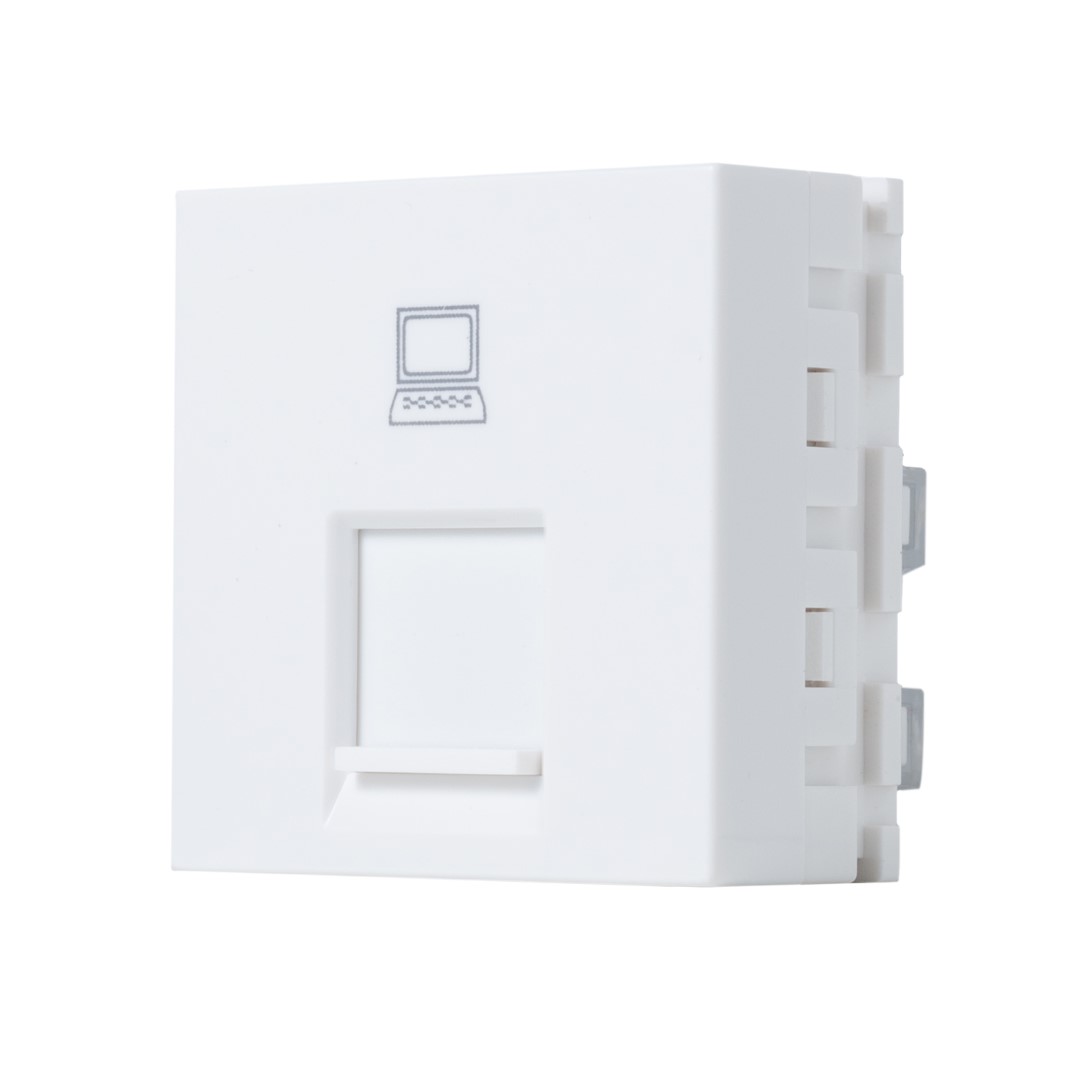 SIM51A-18M-WH เต้ารับสัญญาณอินเตอร์เน็ต/Lan CATS6 ขนาด 36มม. - Image 2