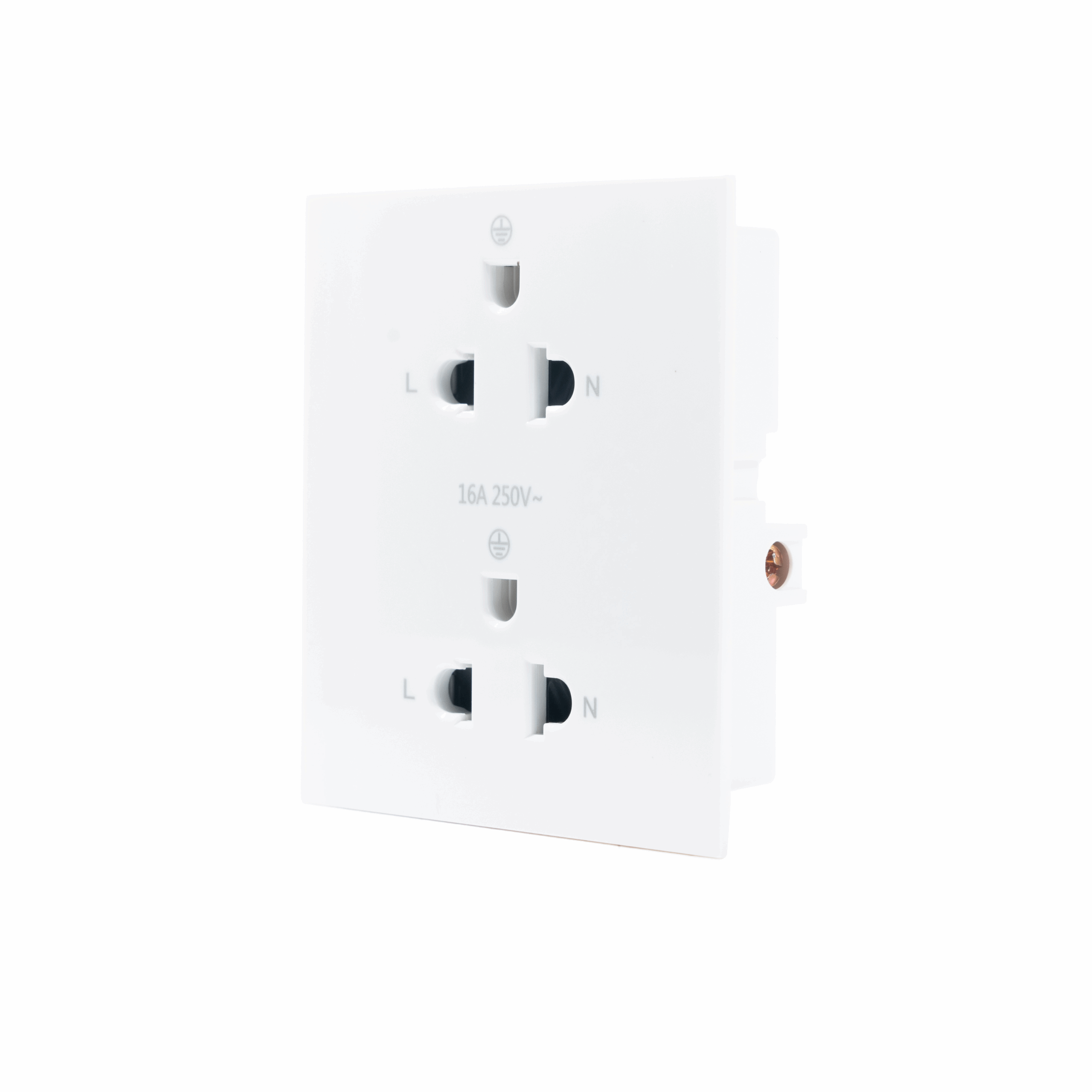SIM52S-102L-WH ปลั๊กคู่เต้ารับ 3 รู - Image 2