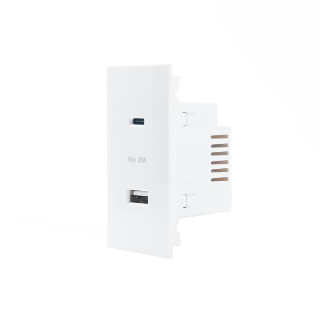 SIM52S-12CS-WH เต้ารับปลั๊กUSB และUSB-C - Image 2